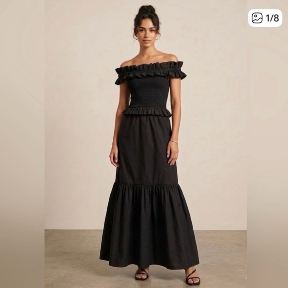 Caroline Constas Dresses & Skirts - Caroline Constas Black Ruffled  Dress